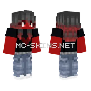 Augustcat Red And Black Minecraft skin