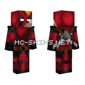 Auron Deadpool Unmasked Minecraft skin