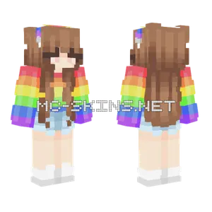 Aurora With Brown Hair Minecraft skin
