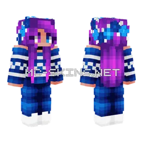 Avery Blue Purple Xmas Minecraft skin
