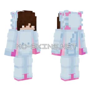Axololt Boy Blue Minecraft skin