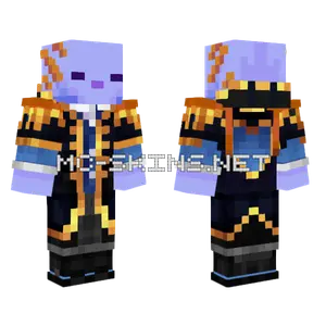 Axolotl Emperor Minecraft skin