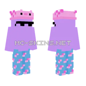 Axolotl Pajamas Minecraft skin