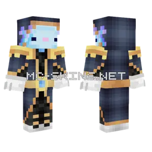 Axolotl Wizard Minecraft skin
