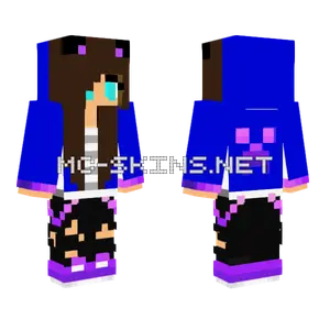 Aylakayla Blue Creeper Hoodie Minecraft skin