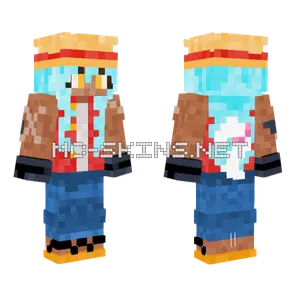 Azully Luffy Minecraft skin