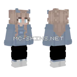 Baby Blue Girl Minecraft skin