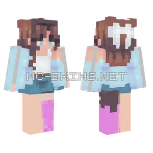 Baby Blue Outfit Minecraft skin