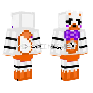 Backwards Lolbit Minecraft skin