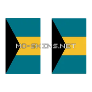 Bahamas Flag cape, outside and lining
