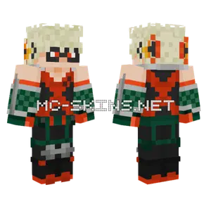 Bakugo Hero Outfit Minecraft skin