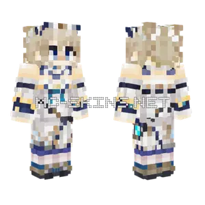 Barbara Genshin Color Accurate Minecraft skin