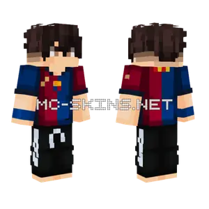 Barcelona Footballer Minecraft skin