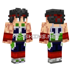 Bardock2 DBZ Minecraft skin