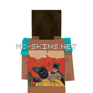 Batman Slapping Robin cape, outside and lining