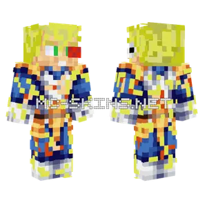 Battle Scarred SSJ Vegeta Minecraft skin