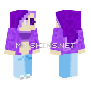 Be Urself Purple Hair Minecraft skin