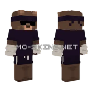 Bear Sunglasses Minecraft skin