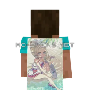 Beatrice Swimsuit cape, outside and lining