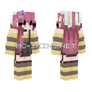 Bee Floral Minecraft skin