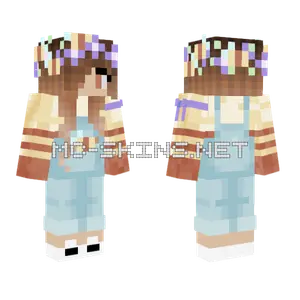 Bee Girl Cancer Ribbon Minecraft skin