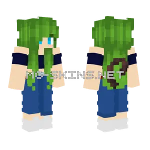 Bejmaksi Green Hair Girl Minecraft skin