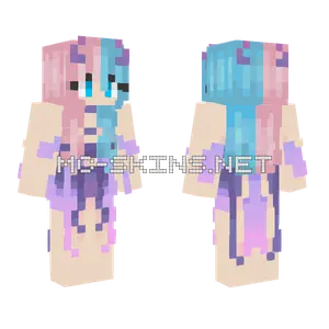 Bejmaksi Pink Blue Girl Minecraft skin