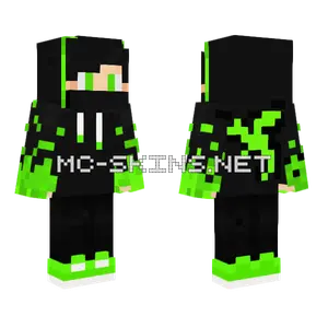 Benja58 Green Dragon Hoodie Minecraft skin