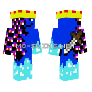 Better Glitchblue Fire Minecraft skin