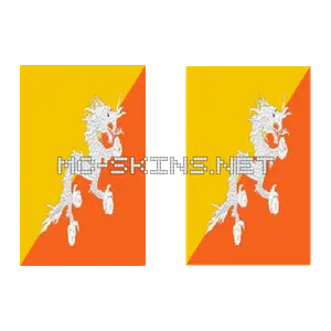 Bhutan Flag cape, outside and lining