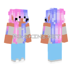 Bi Girl Pastel Recolored Minecraft skin
