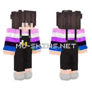 Bi Pride Short Hair Overall Minecraft skin