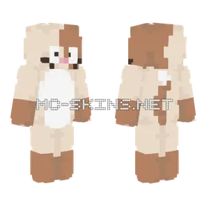 Big Eye Brown Light Tan Cat Minecraft skin