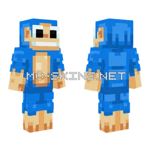 Big Eyes Blue Monkey Minecraft skin