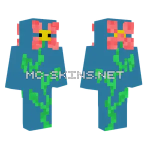 Big Pink Flower Flor Rosa Grande Minecraft skin