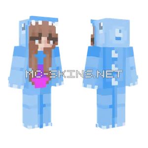 Bilingual Girl Dino Onesie Minecraft skin