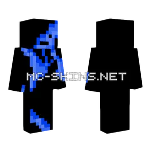 Black and Blue Glitch Suit