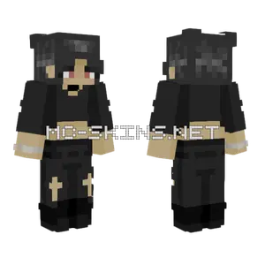 Black And Gold Priest Minecraft skin