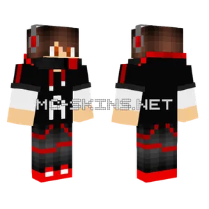 Black And Red Outfit Minecraft skin