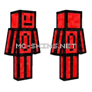 Black and Red Robot Minecraft skin
