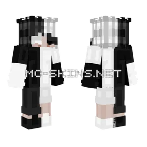 Black and White Minecraft skin