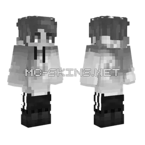Black And White Boy Minecraft skin