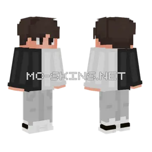 Black And White Crewneck Minecraft skin