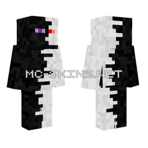 Black and White Minecraft skin