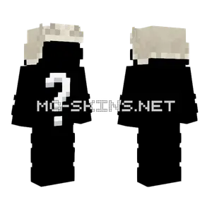 Black and White Figure Minecraft skin