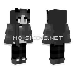 Black and White Gray Girl Minecraft skin