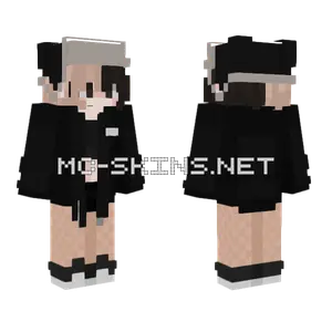 Black and White Outfit Minecraft skin