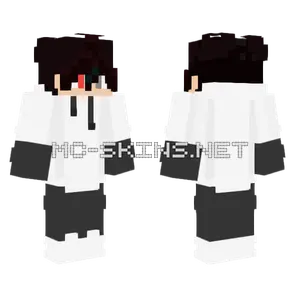 Black And White School Uniform Minecraft skin