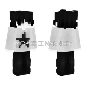 Black And White Star Minecraft skin