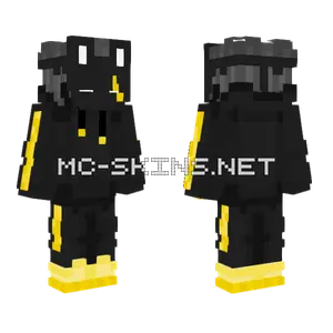 Black and Yellow Mask Minecraft skin